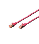 Digitus CAT 6 S-FTP patch cable, Cu, LSZH AWG 27/7, length 1 m, color magenta