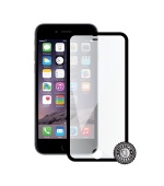 Screenshield™ APPLE iPhone 6/6S Tempered Glass protection display (full COVER black metalic frame)