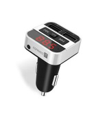 CONNECT IT InCarz Bluetooth transmitter,USB nabíječka, Handsfree, přehrávač, STŘÍBRNÝ