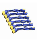APC Power Cord Kit (6 ea), Locking, C19 to C20, 1.8m, Blue