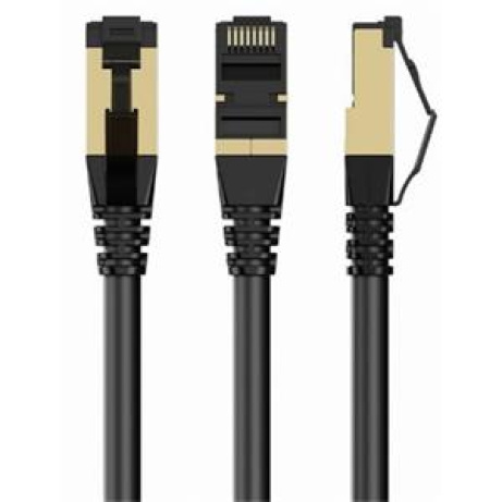 GEMBIRD PP8-LSZHCU-BK-5M – S/FTP Cat. 8 LSZH patch kabel (černý, 5 m)