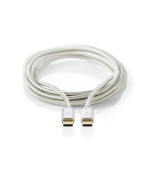 Nedis CCTB64700AL10 - Kabel USB 3.1 (Gen1) | Typ-C Zástrčka - Typ-C Zástrčka | 1 m | Hliník