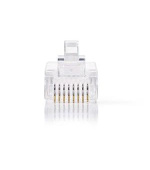 Nedis CCGB89300TP - Síťový Konektor CAT5 | RJ45 (8P8C) Zástrčka - 10 kusů | Průhledný