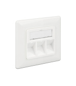 Delock Keystone Wall Outlet 3 Port compact