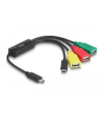 Delock Čtyřportový kabelový Hub USB 2.0 s rozhraním USB Type-C™ na 3 x USB-A samice + 1 x USB-C™ samec