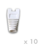 DATACOM Návlek pro plug RJ45 s výřezem bílý  (10ks)