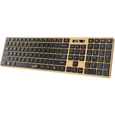 Genius Slimstar 7250BT Klávesnice, bezdrátová, Bluetooth 5.0 + 2,4GHz USB přijímač, Copilot klávesa, CZ+SK,béžovo-černá