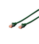 Digitus CAT 6 S-FTP patch kabel, LSOH, Cu, AWG 27/7, délka 0,25 m, barva zelená