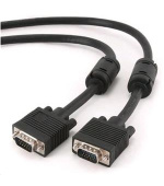 GEMBIRD Kabel prodlouž mon 15M/15F VGA  3m stíněný extra, ferrity, BLACK
