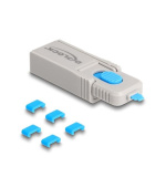 Delock Sada blokacích portů USB Type-C™ na zásuvkové porty Type-C™; 5 ks + nástroj na zamykání