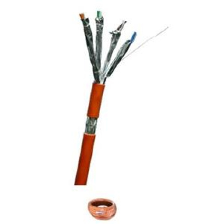 DATACOM S/FTP drát CAT7 LSOH,Eca 100m, plášť oranžový