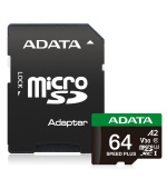Adata Speed Plus/Micro SD/64GB/UHS-I U3 / Class 10/+ Adaptér