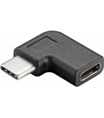 PremiumCord USB 3.1 C/male - C/female zahnutý konektor 90°
