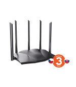 Tenda TX12 Pro AX3000 WiFi6 Router, 1x GWAN, 3x GLAN, IPv6, 5x 6dBi, WPA3, Mesh, CZ app