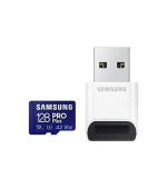Samsung/micro SDXC/128GB/180MBps/USB 3.0/USB-A/Class 10/+ Adaptér/Modrá