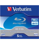 VERBATIM BD-R DL 50GB, 6x, jewel case 5 ks