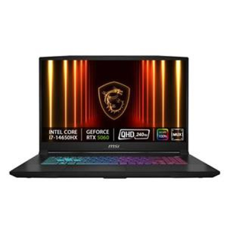 MSI Katana 17 HX B14WFK-078CZ/i7-14650HX/32GB/1TB SSD/RTX 5060, 8GB/17,3"QHD IPS, 240Hz/Win 11 home/černá
