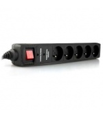 GEMBIRD Přepěťová ochrana, 5 zásuvek, 4,5m, černá