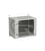 Rozvadeč nástěnný venkovní LC-20 9U 600x400 prosklené dveře 2x1bodový zámek LC-20-9U-64-11-G