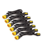 APC Power Cord Kit, ( 6ea) ,Locking,  10A, 100-230V, C13 to C14 1,2m, černý