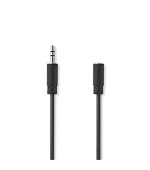 Nedis CAGL22050BK50- Stereo Audio Kabel | 3,5mm Zástrčka - 3,5mm Zásuvka | 5 m | Černá