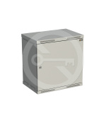 Rozvaděč nástěnný SENSA 12U 400mm, dveře plech, RAL 7035, SENSA-12U-64-11-G