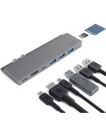Green Cell HUB Connect60 8in1 adaptér (Thunderbolt 3, USB-C, HDMI, 3x USB 3.0, SD, microSD) pro MacBook Pro 13"/15" 2016 - 2019