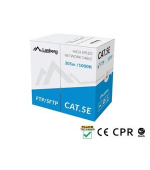 LANBERG LAN KABEL CAT.5E FTP 305M PEVNÝ CU ŠEDÝ CPR + FLUKE PASSED