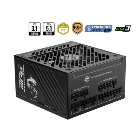 MSI zdroj MPG A850GS PCIE5 850W 80PLUS GOLD m