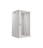 LANBERG 19" RACKOVÁ SKŘÍŇ PRO MONTÁŽ NA STĚNU 22U/600X600 (FLAT PACK) S PROSKLENÝMI DVEŘMI ŠEDÁ V2