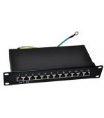 Patch panel 10“ STP Cat5e 12 portů