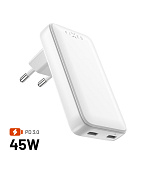 GaN nabíječka FIXED Slim, 45W, PD2.0, 2xUSB -C