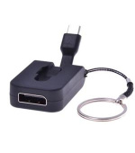 PremiumCord Adaptér USB 3.1 Typ-C male na DisplayPort female,zasunovací kabel a kroužek na klíče