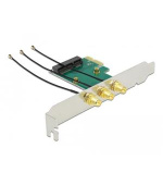 Delock PCI Express x1 Karta > Mini PCIe Slot + 3 RP-SMA porty