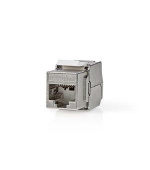 Nedis CCGB89740ME - Keystone  CAT7 | RJ45 Zásuvka | S / FTP | Kov | Box