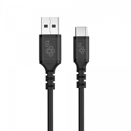 TB USB A - USB C kabel 50 cm silicone black