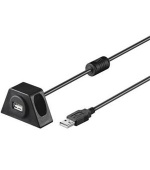 PremiumCord USB 2.0 prodlužovací kabel 2m.MF s konektorem na přišroubování