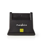 Nedis CRDRU2SM3BK - Smartcard reader | USB 2.0 | Desktop model | Black