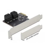 Delock Karta PCI Express x1 SATA se 4 porty - Low Profile