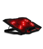 EVOLVEO Ania 5R, chladicí podložka pro notebook, 5x ventilátor, červené podsvícení