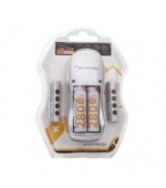 WE Nabíječka pro 4 baterie AA/AAA + 4x AA 2800mAh