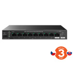 Tenda TEG1110PF-8-120W PoE+ AT switch 8xPoE 802.3af/at + Uplink RJ45 + SFP port, 110W, PoE+, fanless