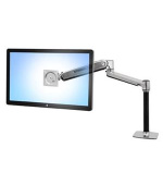 ERGOTRON LX HD Sit-Stand Desk Mount LCD Arm, Polished, stolní rameno max  46" display