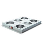 Roof cooling unit for DIGITUS server cabinets, 4 Fans, Switch, Thermostat, 552m3 air circ./h Color grey RAL 7035