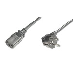Digitus Napájecí kabel, CEE 7/7 (Typ-F), 90o úhlový - C13 M / F, 0,75m, H05VV-F3G 0,75qmm, bl