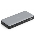 Digitus USB-C dokovací stanice, 11 portů: 2× HDMI, 1× DisplayPort, 2× USB-A, 1× USB-C, 1× RJ45, 1× DC, 1× audio