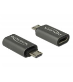 Delock Adaptér USB 2.0 Micro-B samec na USB Type-C™ 2.0 samice antracit