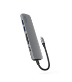 Epico 6v1 Alu Hub 8K s USB-C konektorem - šedá