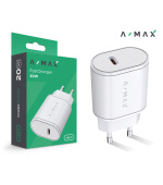Chytrá nabíječka A-MAX Power Delivery 20W USB-C, bílá