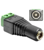 Delock Adaptér DC 2,5 x 5,5 mm samice > svorkovnice 2 piny